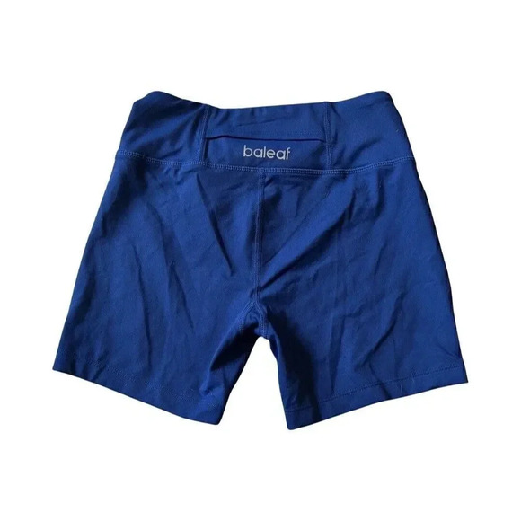 Baleaf High Waist Biker Shorts Navy Pockets Kids Size Large - Picture 2 of 4